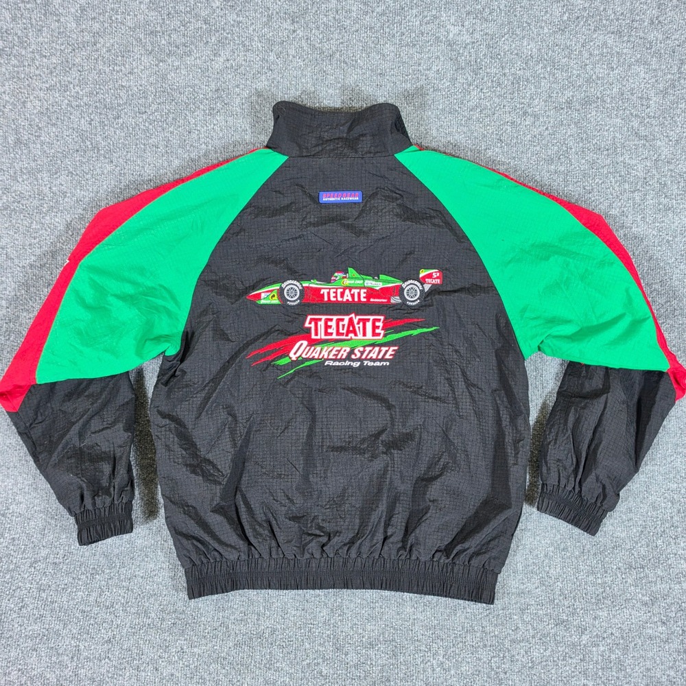 Rare 90s Mexico Adrian Fernandez Speed Gear IndyCar Racing Zip Up Windbreaker S